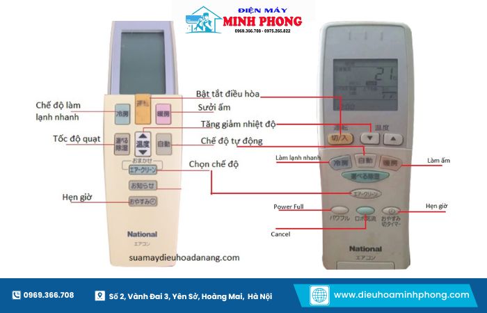 Cách chỉnh remote máy lạnh National chuẩn nhất