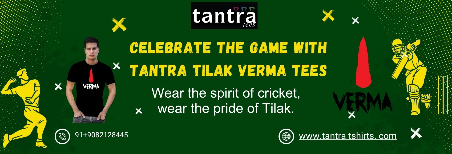 Tilak Verma T-Shirts, Tantra Cricket Tees,