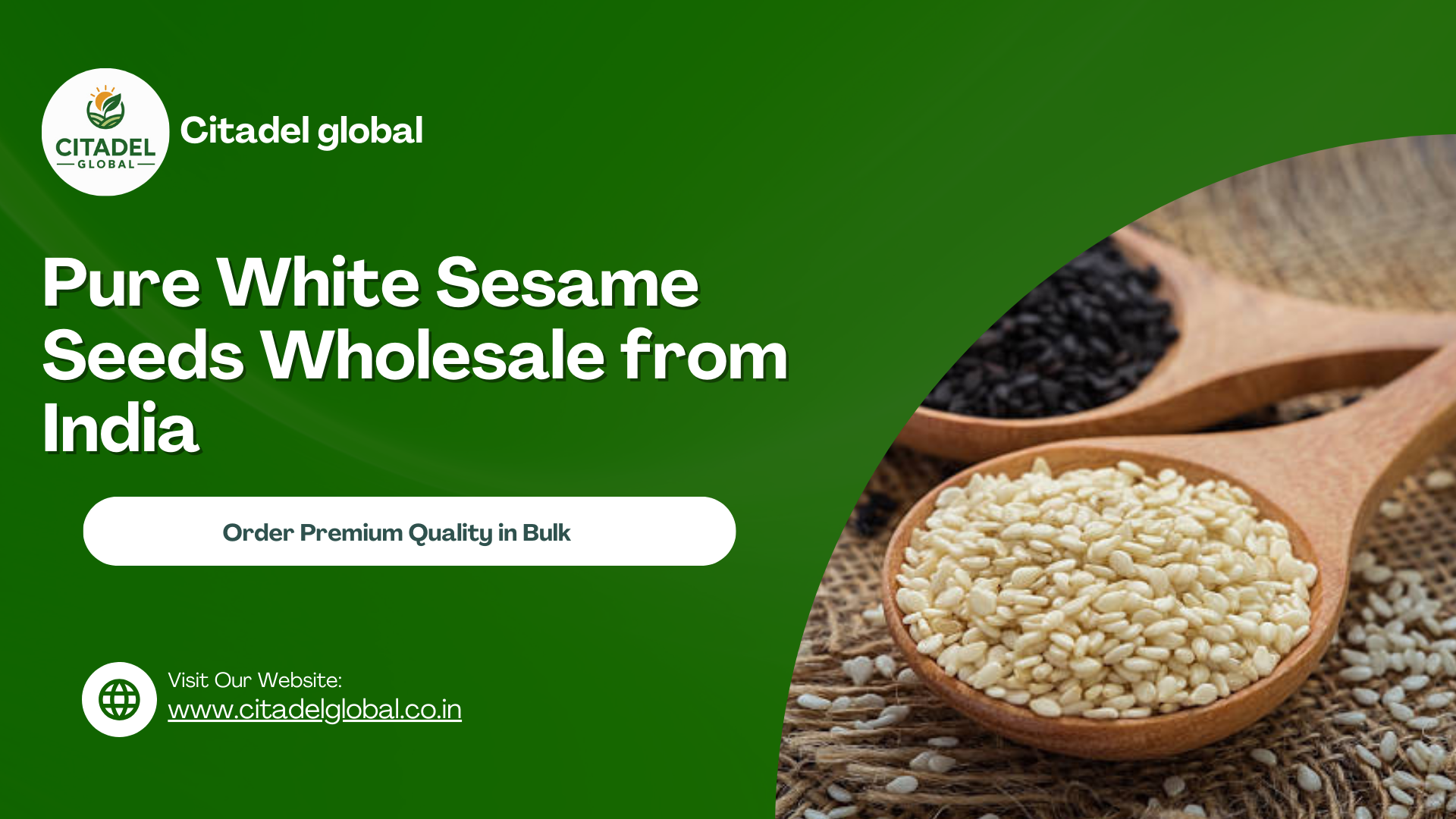Pure White Sesame Seeds Wholesale from India