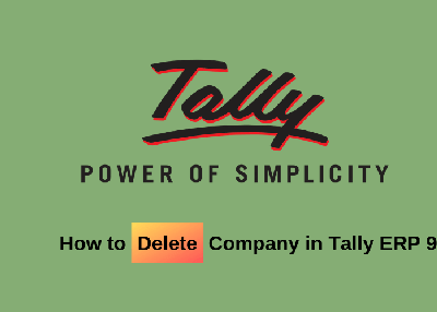 How to delete a company in Tally?