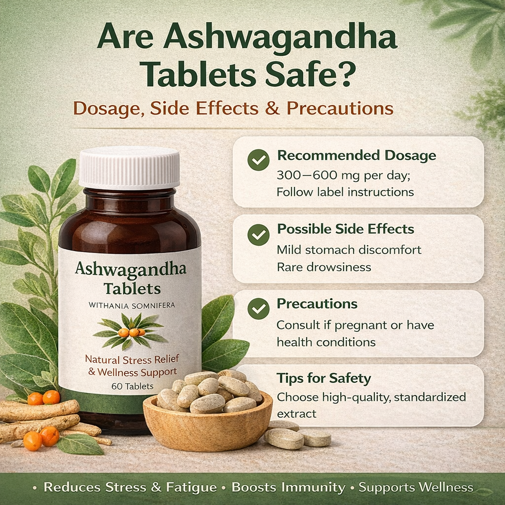 Are Ashwagandha Tablets Safe? Dosage, Side Effects & Precautions