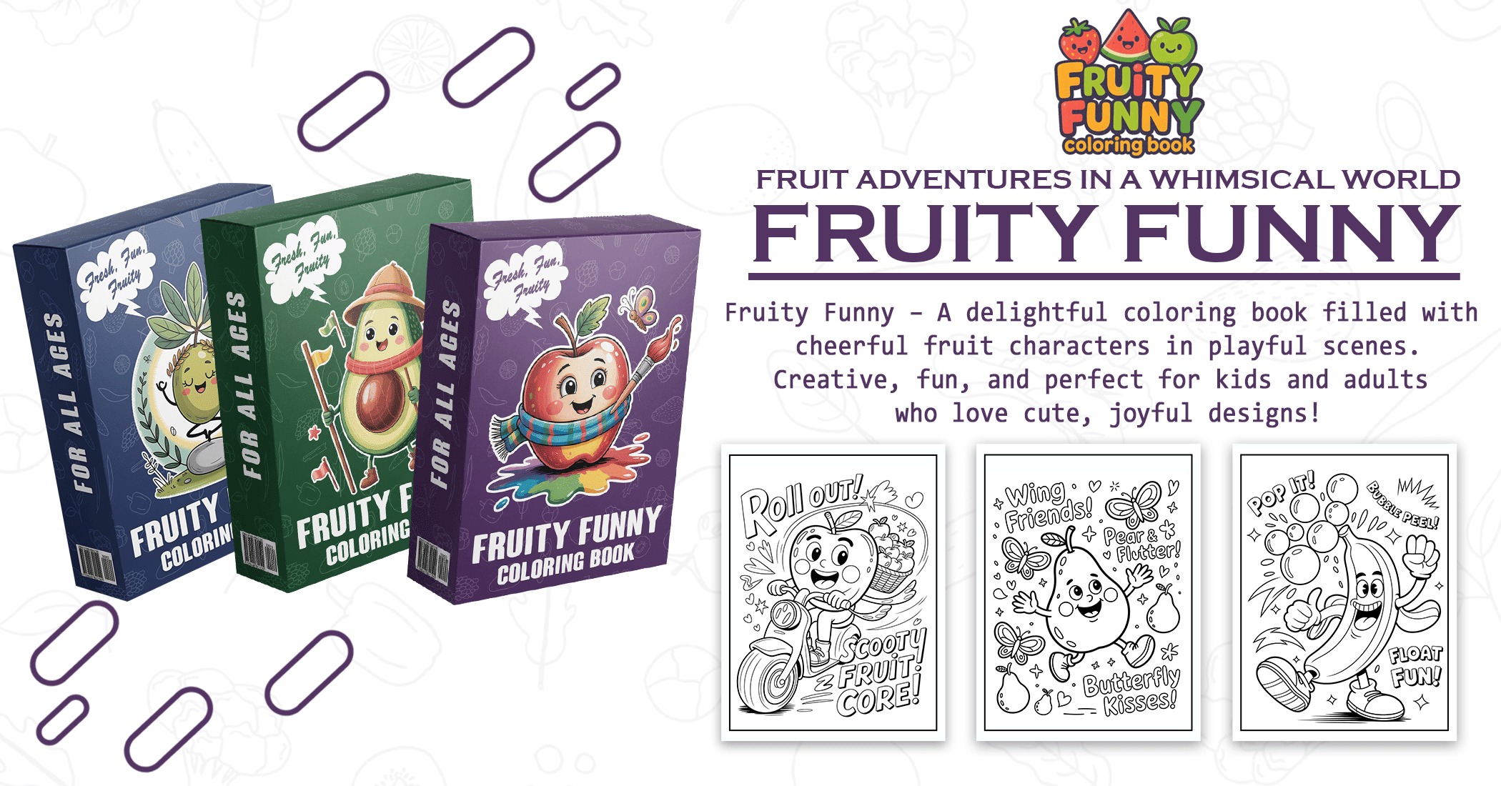 What is Funny Fruits - (PLR) Coloring Pack?