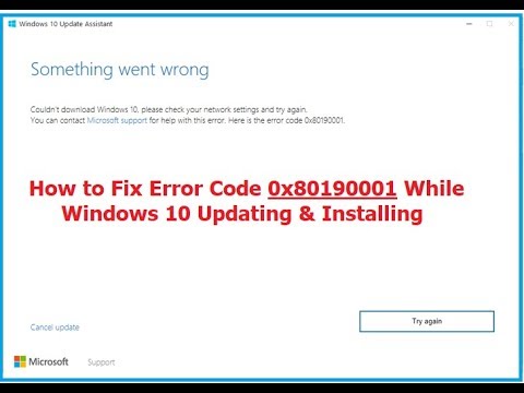 How to Fix 0x80190001 Windows Update Error on Windows 10?