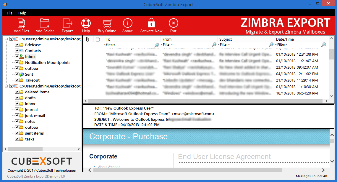 Zimbra Converter - Export TGZ Files into Multiple Formats