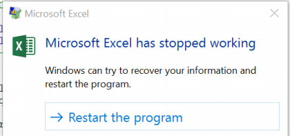 Excel Not Working