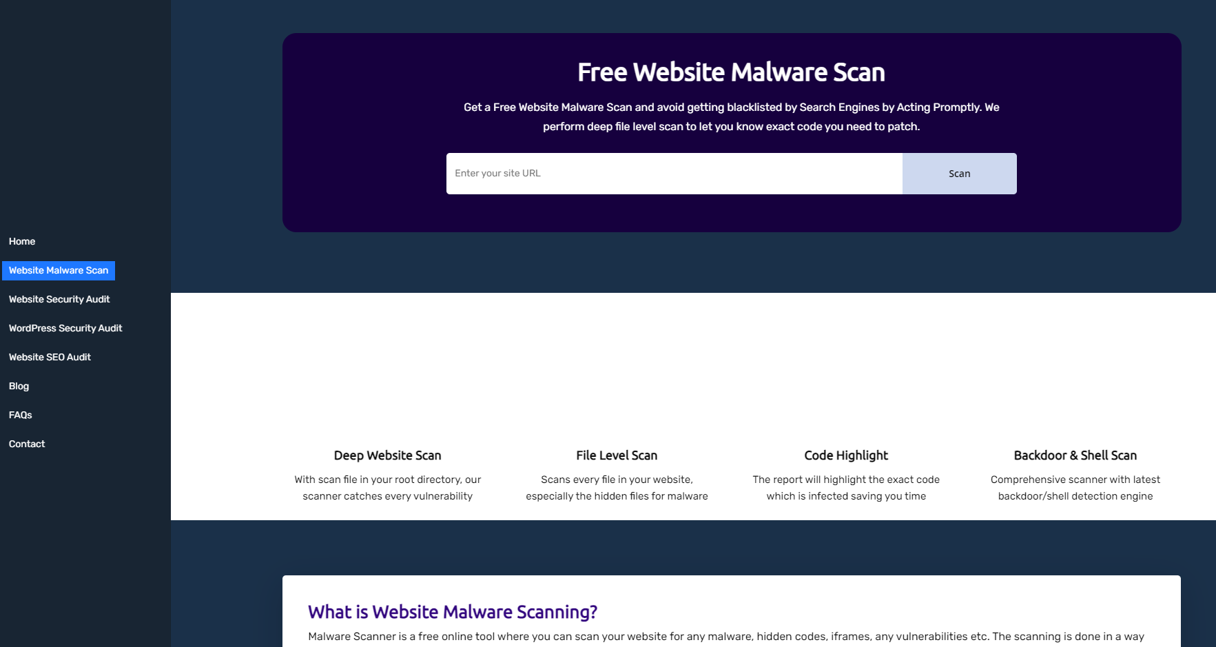 Scan My site For Malware