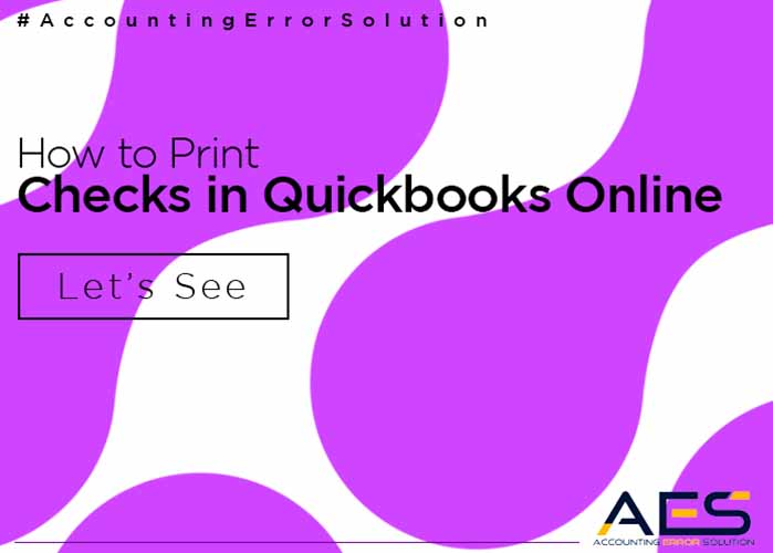 How to print a check-in QuickBooks Online?