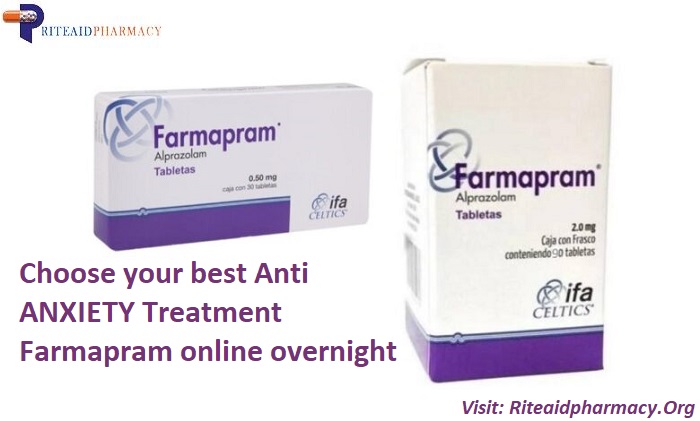 Anxiety/panic disorders treatment with Farmapram 2mg pills overnight in USA