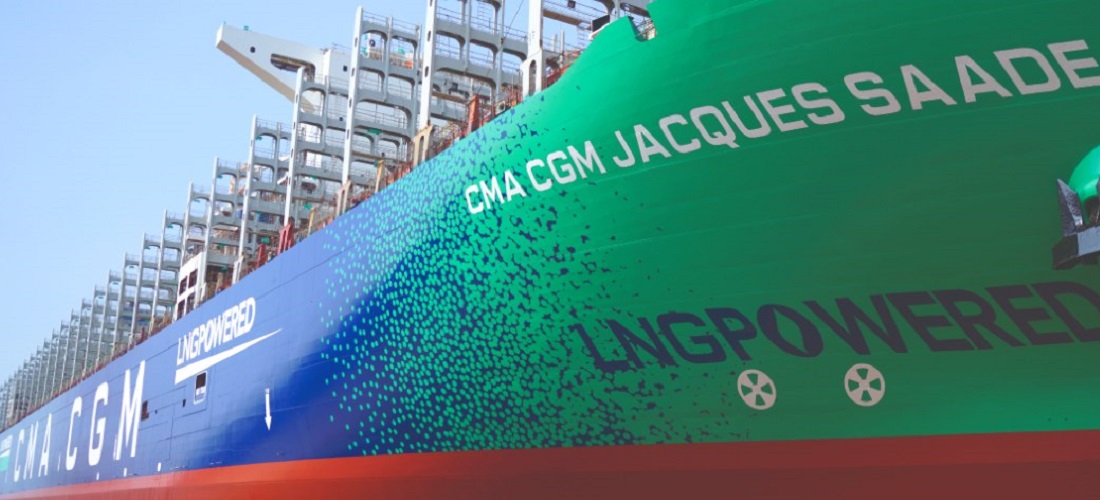 World’s first 23k TEU LNG container vessel Jacques Saade joins CMA CGM