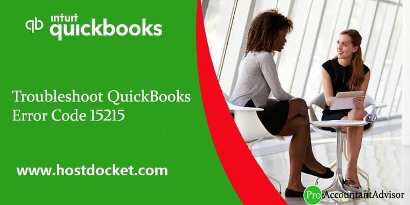 How to quickly fox The QuickBooks Code 15215?