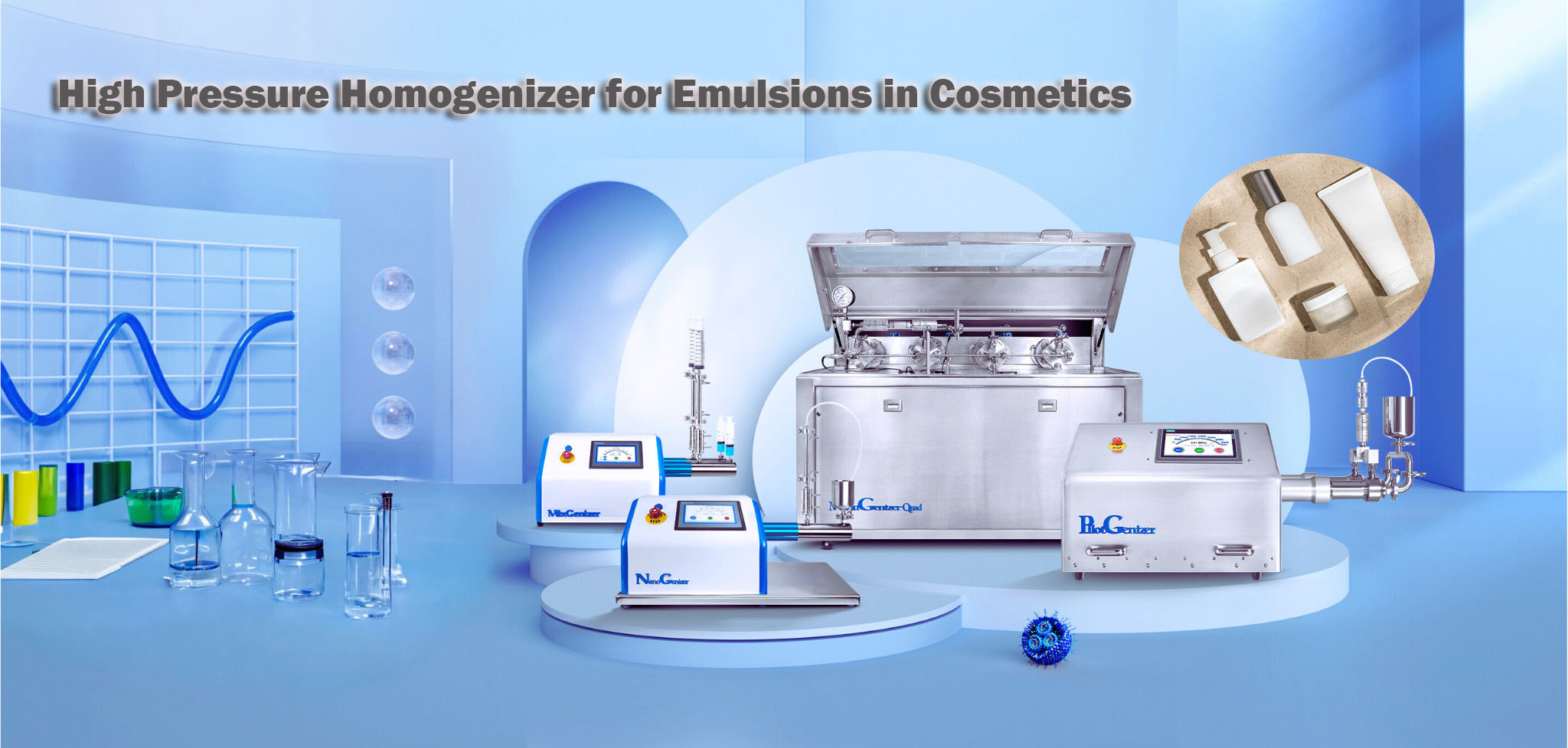 Enhance Cosmetic Nanoemulsion Dispersion Formulations with High-Pressure Microfluidic Homogenizer Homogenization Technology