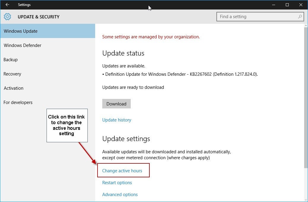 How to Setup or Change Windows 10 Active Hours?