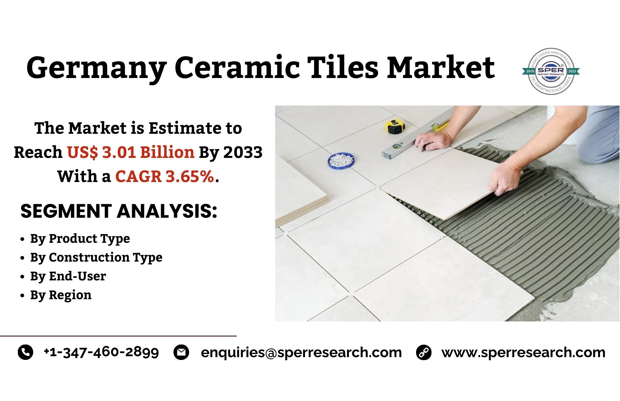 Germany Ceramic Tiles Market Growth 2023 - Industry Share, Revenue, Rising Trends, Key Players, Business Opportunities and Forecast Analysis till 2033: SPER market Research