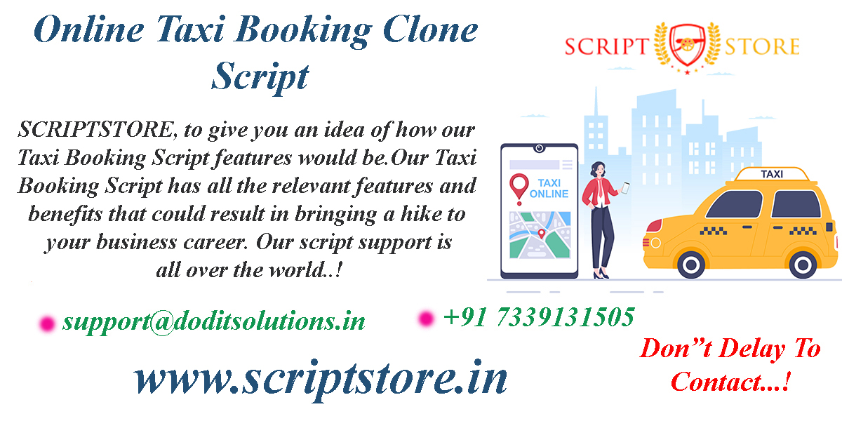 Online Taxi Booking Script - SCRIPTSTORE.IN