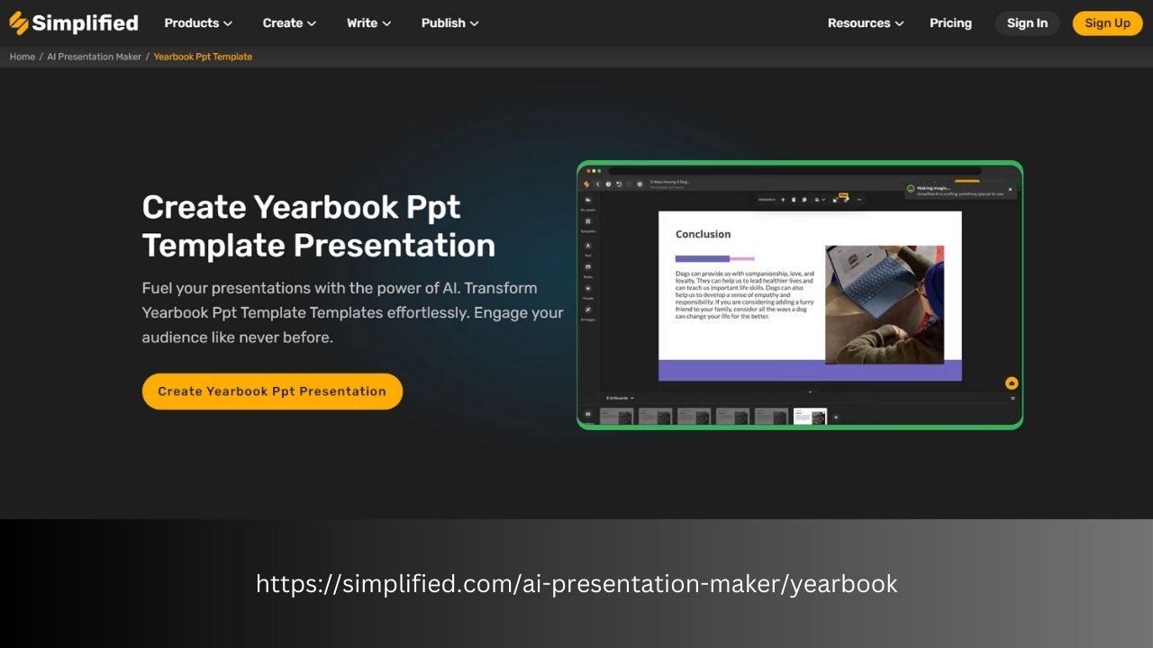 Stand Out with a Yearbook Ppt Template: Create Online for Free Simplified