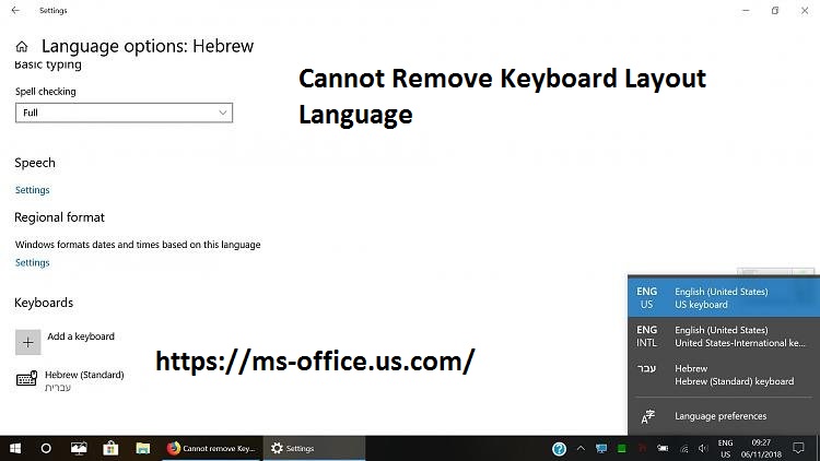 How Do I Fix If You Cannot Remove Keyboard Layout Language? - www.offie.com/setup